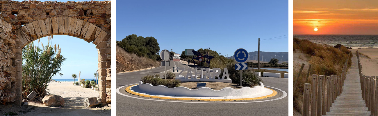 collage de fotos de Zahara de los atunes